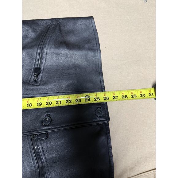 Alexander Wang Jacket Mens Medium Black Leather Asymmetric Knit Cuffs 603417F11 - Picture 16 of 16